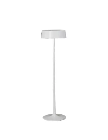 Lampadaire design en métal blanc verni poli Penta Light