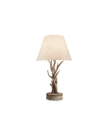 Lampe de table Chalet Ideal Lux composée de bois de cerfs