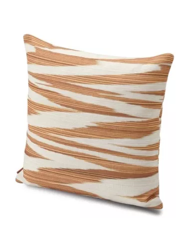 Coussin outdoor carré Atacama 621 brun aux rayures flamme Missoni Home