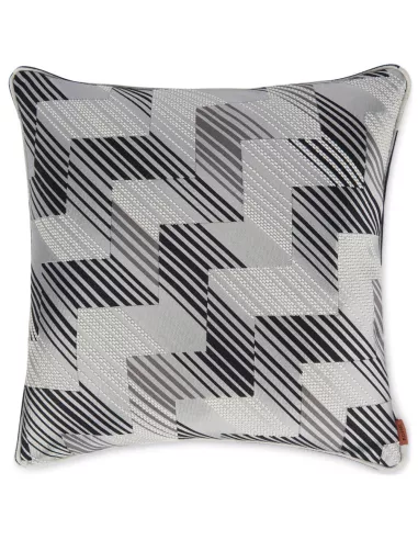 Coussin Betulla gris/noir 601R motif zigzag en diagonale Missoni Home