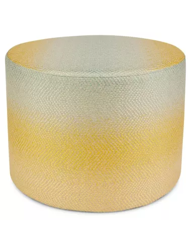 Pouf cylindre Scia 153 jaune design au motif zigzag Missoni Home