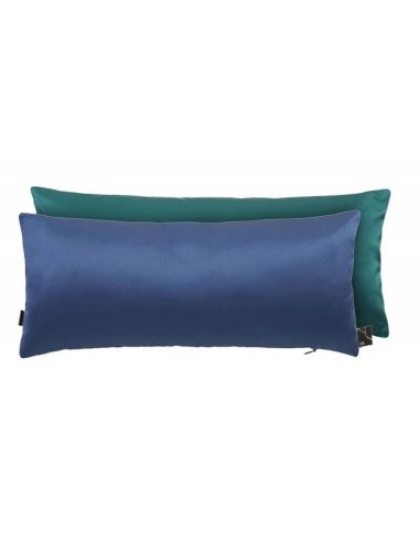 Coussin rectangulaire uni Satin bleu /vert K3 by Kenzo Takada 45x20cm