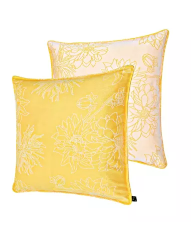 Grand coussin Sumie jaune, K3 by Kenzo Takada 50x50cm