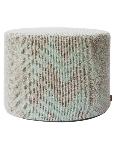 Pouf déhoussable Dinamico Bouclé 174 à zigzag Missoni Home