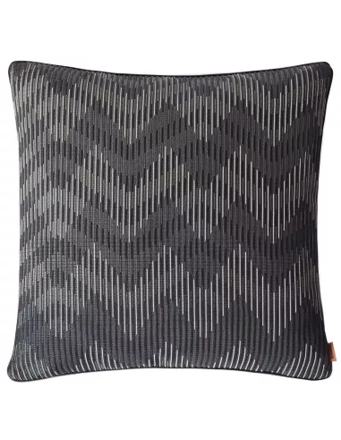 Coussin Dinamico 160 gris Trevira design au motif zigzag Missoni