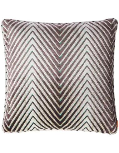 Coussin violet carré Ziggy 149 motif zigzag Missoni Home