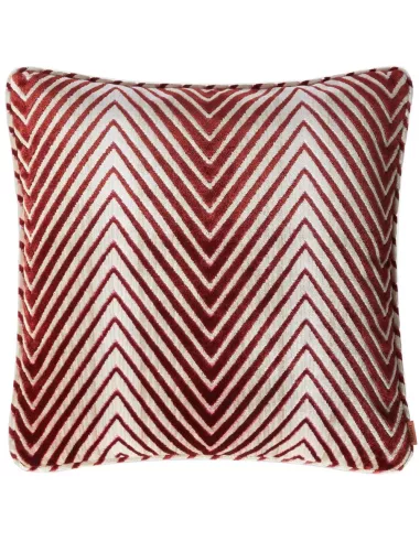 Coussin rouge carré Ziggy 156 motif zigzag Missoni Home