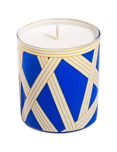 Bougie Nastri bleue et dorée en verre Missoni Home