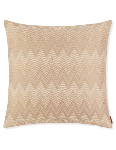 Coussin beige Brest 861 Trevira CS au motif zigzag Missoni Home