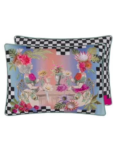 Coussin rectangulaire Fleurs Jumelles 45x60cm Christian Lacroix